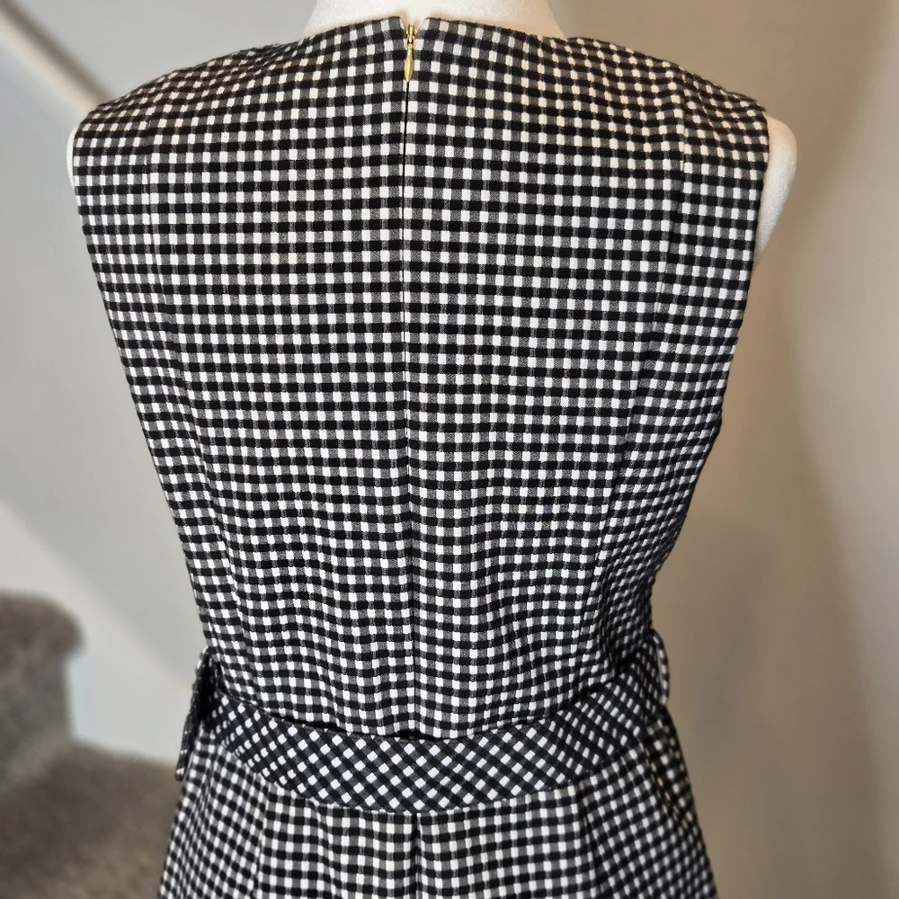 Draper James Black and White Gingham Belted Mini Dress - Picture 7 of 10